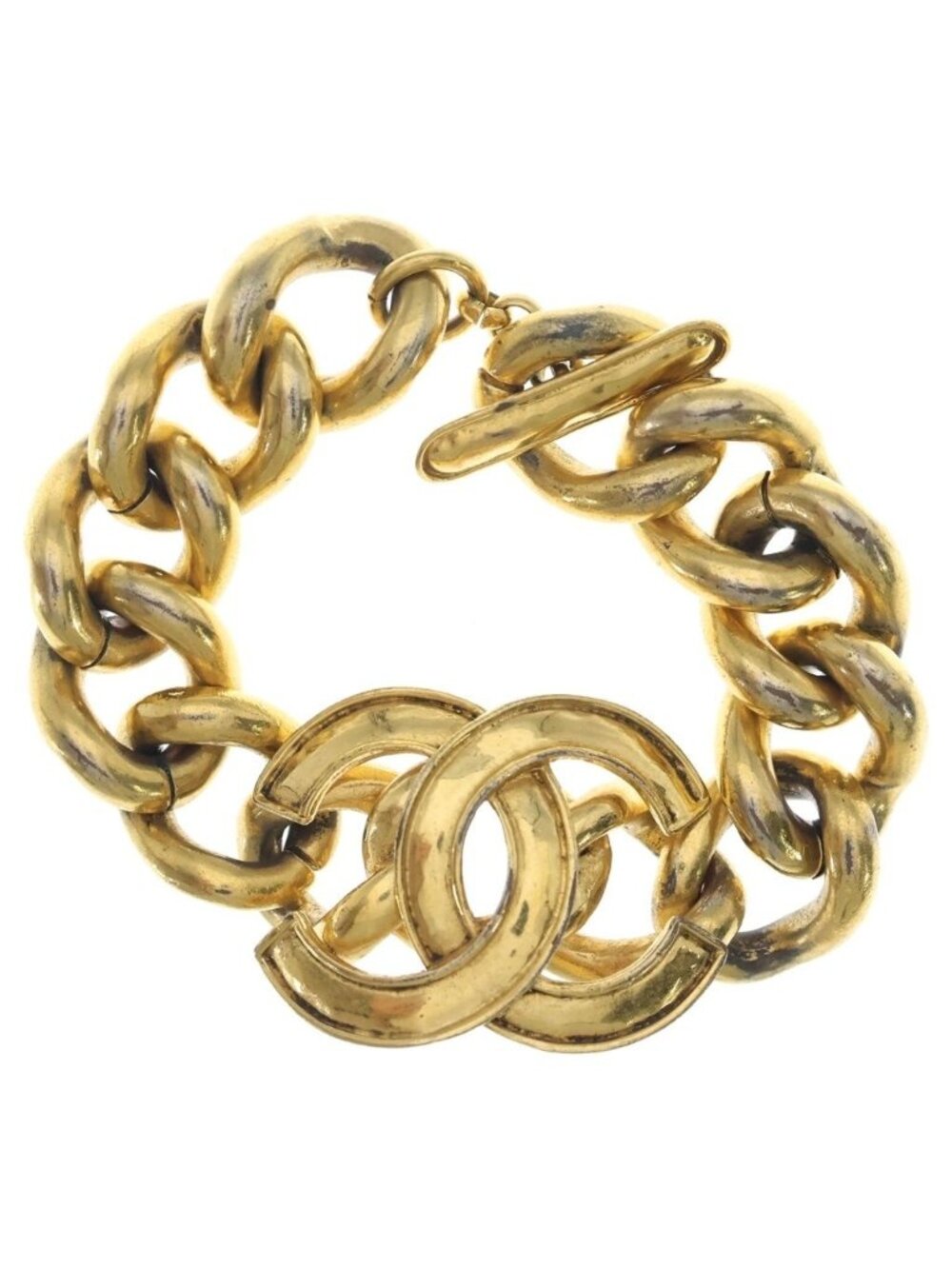 Chanel 94P CC Logo Chain Bracelet Gold